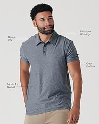 True Classic Active Polo Shirts for Men, Premium
