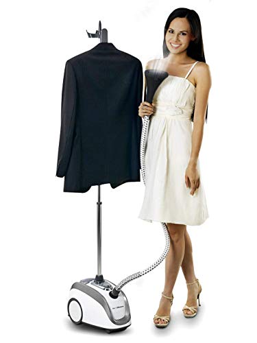 PurSteam - 2019 Official Partner of Fashion - Full Size Steamer for Clothes, Garments, Fabric - Professional Heavy Duty - 4 Steam Levels Producing Perfect Continuous Steam