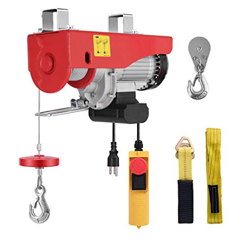 VIVOHOME Electric Hoist, 110V 1320 Lbs Winch with Remote Control, Zinc