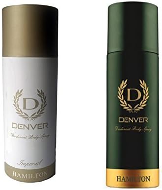 Denver Hamilton and Imperial Deodorant Body Spray 165ML Each Combo (Pack of 2)