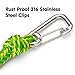 Skog Å Kust Premium PWC Dock Lines | 2-Pack Heavy Duty Braided Ropes, 1/2'' x 7ft & 14ft Lengths, with 316 Stainless Steel Clip