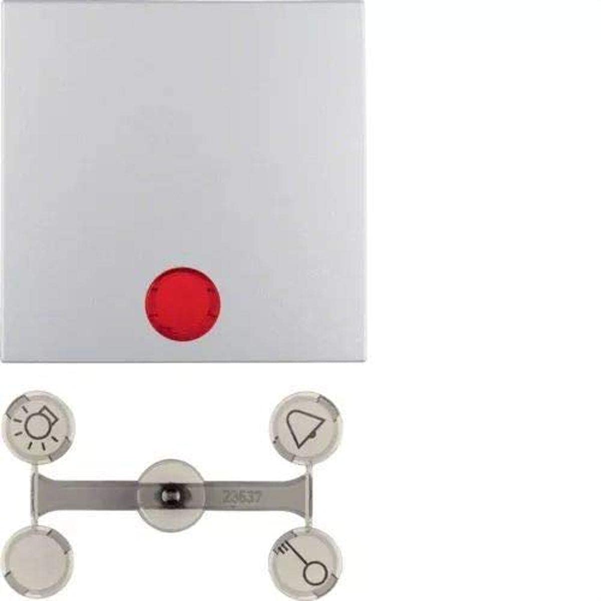 Hager B1 – Key with Lens for Simple Mechanism Aluminium