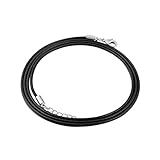 Eudora Harmony Bola Accessories Silver Plated Chain/ Wax Leather Cord 45 Inches Necklace