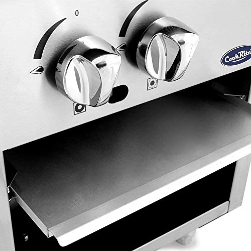 CookRite ATSP-18-1 Single Stock Pot Stove Propane Stainless Steel Countertop Portable Commercial Burner Range - 80,000 BTU