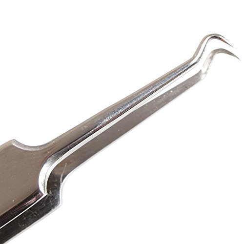 Stainless Steel Curved Hook Tipped Precision Tweezers Import