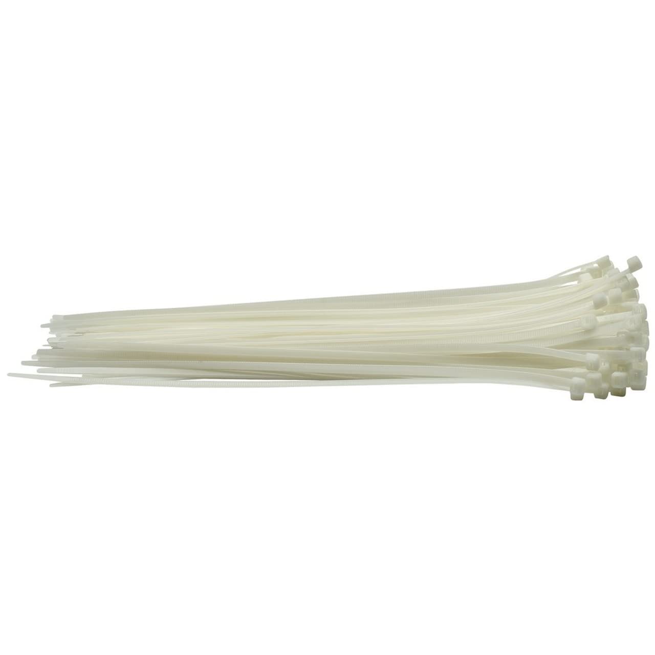 Draper 70399 Nylon 4.8 x 300mm White Cable Ties (100 Pieces)