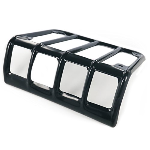 Bentolin Light Black Rear Euro Tail Light Guard Cover Protector 2007-2017 Jeep Wrangler JK Sahara Rubicon - Pair