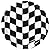 Creative Converting Round Dinner Plates, Black and White Check