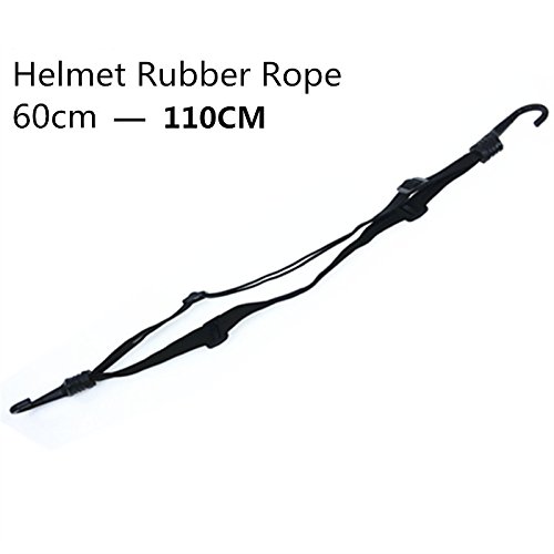 Oda Motorcycle Strength Retractable Helmet Luggage Fixed Elastic Rope Strap with 2 Hooks Motorcycle Helmet Net String Elastic Motorcycle Luggage String Bag Bike Tying Up Hook Strap