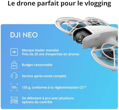 Bundle Motion Fly More DJI Neo, Mini Drone avec Caméra 4K UHD pour Adultes