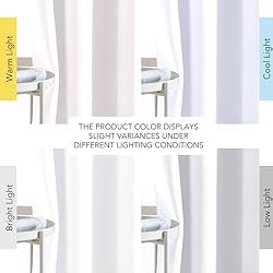 NICETOWN Greyish White Room Darkening Curtain