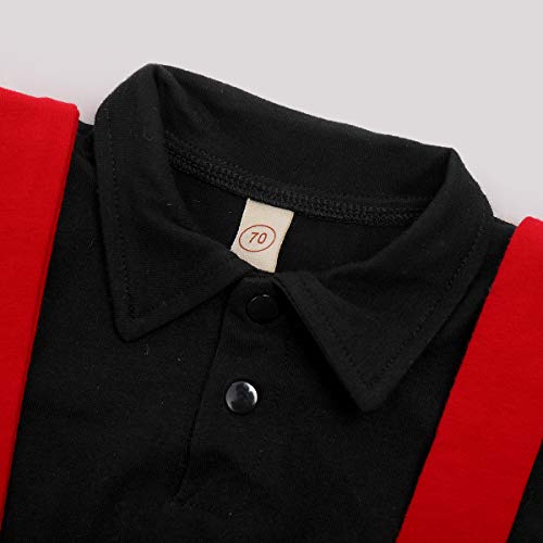 Mickey-outfit voor pasgeborenen, uniseks, voor de eerste verjaardag, rompertje, vlinderdas, bretels, shorts en… - Image 6
