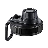 Glink Flip Lid/Cap for Wide Mouth Sports Water Bottle with Rotate Top, Fits Water Bottle - New black