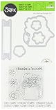 Sizzix Framelits Die Set with Stamps Thanks a Bunch by Doodlebug Design (5 Pack)