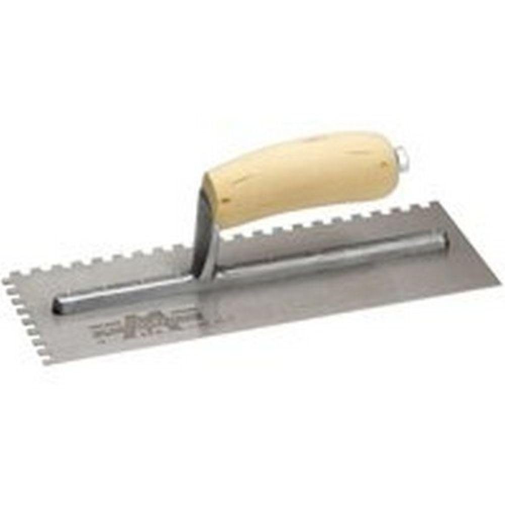 Marshalltown 702S Square Notched Trowel - Wooden Handle