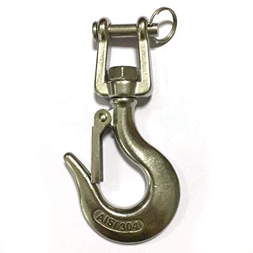Plusker 304 Stainless Steel Clevis Slip Hook with Safety Latch American