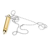 Large Stainless Steel Bullet Pendant Necklace Pill Case Holder Cremation Urn Case- Golden