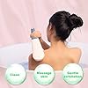 Bathing Accessory, Electric Shower Brush Long Service Life Silicone Material with Sound Waves for Smooth and Tender Skin