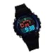 Kids Boys Sports Digital Water Resistant LED Eye Wrist Watches with Back Light, Alarm, Stopwatch, Chronograph, Chime, Calendar, Date and Day, 12/24 Hours Blue
