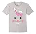 Bunny Face Cute Bow Little Easter Bunny Kids T-Shirt Girls