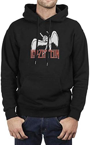 Led-Zeppelin-Rock-Band-Dazed-Confused- Hoodie Men Sweatshirt Black Midweight Original Fit Pullover