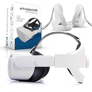 Halo VR for Meta Quest 2, Accessories Bundle – Head Strap Plus 2 Knuckle Straps & 2 Anti-Drop Wristbands – Adjustable…