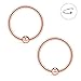 Ruifan 20G 10mm Nose Hoop Lip Eyebrow Tongue Helix Tragus Cartilage Septum Piercing Ring 8PCS - Mix Color