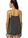 Romwe Women's V Neck Strappy Loose T-Shirt Tank Top Vest Blouses Grey XL
