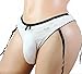 Sissy Pouch Panties Men's Lace Garter Thong Briefs Hot Underwear Sexy for Men -M White