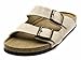 Orly Shoes Women's Two Buckle Strap Vegan Suede Footbed Slide Sandal