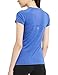 BALEAF Women's Short Sleeve Cool Feeling Running Shirt Mesh Back Heather Blue Size L