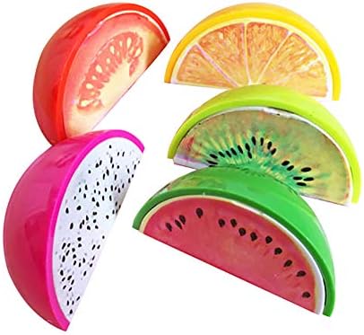 Nowbetter Manual Pencil Sharpener Mini Cute Cartoon Fruit Shape Design School Student Stationery Supplies Pack of 5