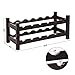 SONGMICS Bamboo Wine Display Rack, 2-Tier 12-Bottle Storage Shelf, Brown UKWR001BR