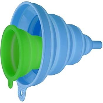 INMAKER Collapsible Funnel Set, 2 Pack, Small and Large, Silicone Foldable Funnel for Water Bottle