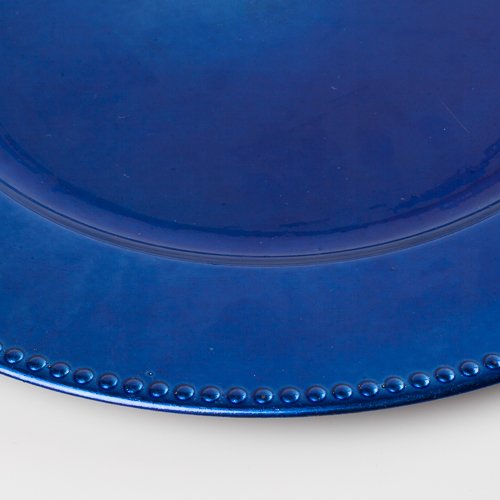 Richland Charger Plate Beaded Round 13" Royal Blue Set of 12