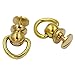 DGOL 10 sets Brass Nail Rivet Chicago Stud Screw 360 Degree Rotate Ball Post Head Buttons with D Ring