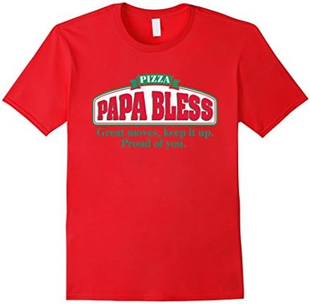 Mens Papa Bless Pizza - Funny Internet Meme Goofs T shirt Large Red