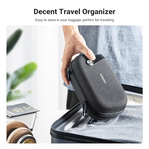 UGREEN Electronic Organizer, Travel Organizer for Electronics Accessories Water-resistant Shockproof External Hard Drive Case Small Travel Case for Cables, Chargers, SD Cards, Hard Disk, Flash Drives