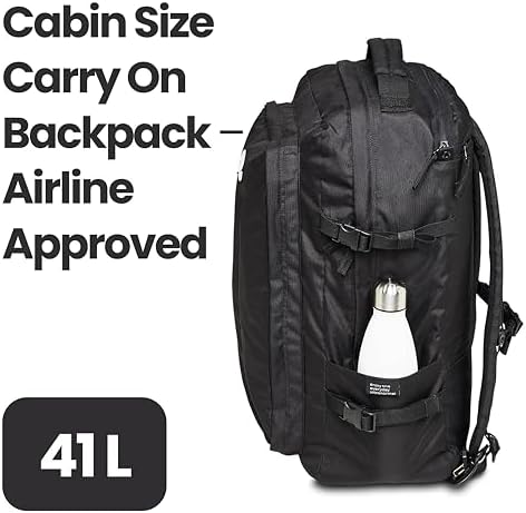Mochila FREEWAY, Preta - Negócios, Trabalho, Diário, Viagens, Mochila Escolar, para homens, mulheres e adolescentes - Bolso frontal - Mochila de viagem