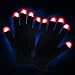 Badalink LED Gloves Light Up Gloves 3 Colors 6 Modes Light Show Flashing Finger Rave Gloves for Clubbing Christmas Party Dance