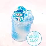 Sunool Snowman Lovely Putty Cloud Slime, Cotton Candy Slime Supplies Stress Relief Toy Scented Sludge Toy for Girls and Boys 4OZ