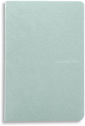 8 x 6 inches NoteBook Handmade Soft Gray Fabric Cover, 200 lined Pages | Lay Flat Binding | Cream Paper , A5 Size