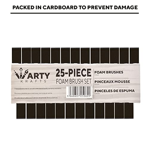 ARTY KRAFTS Disposable Foam Brushes for Painting, 1 inch Foam Paint