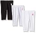 U.S. Polo Assn. Baby Girls' 3 Pack Jersey Spandex Legging Pant, Medium Pink, 6/9 Months