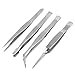 Creative Hobbies 4 Piece Tweezers - Craft Jewelry Beauty Nail Art Hobby Picking Tool