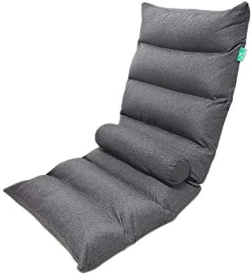ハイバック座椅子 ポータブル折りたたみクッションホーム折りたたみ椅子スタジアムソファやゲーム 折りたたみ式で持ち運び可能 売却 色 グレー Size 110x52x14cm