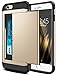 iPhone 6S Plus Case, SAMONPOW Hybrid iPhone 6 Plus Wallet Case Card Holder Shell Heavy Duty Protection Defender Shockproof Anti-Scratch Soft Rubber Bumper Cover Case for iPhone 6/6S Plus - Gold