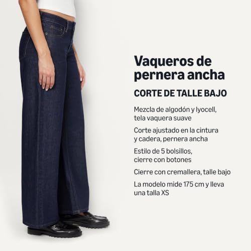 Amazon Essentials Women's Ultra Soft Low Rise Wide Leg Jeans