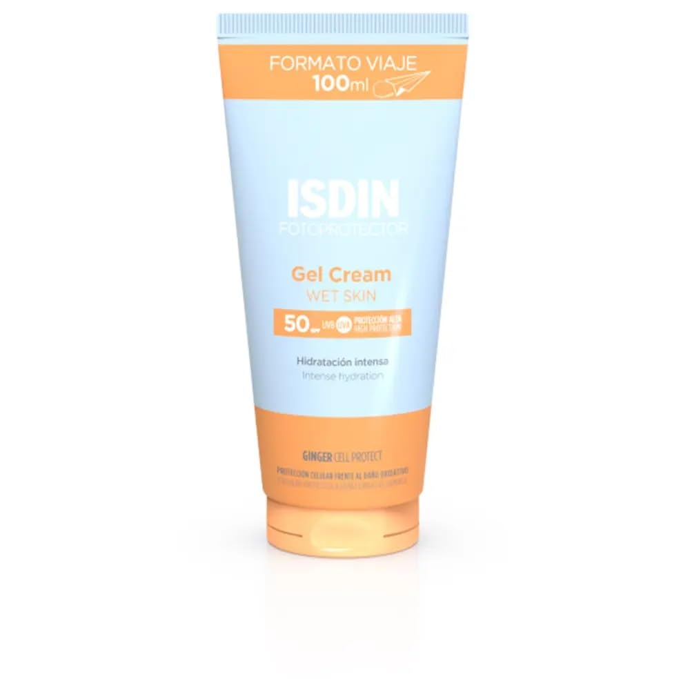 ISDIN Fotoprotector Gel Cream SPF 50 (100ml), Refreshing and hydrating Sun Cream, Rapid Absorption, Water Resistant