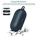 KEYANSWER PC Case for Galaxy Buds Wireless 2019, Thin Fit, Hard Protective Ring Case with Carabiner, Full Body Protection, Egg Case (Navy Blue)